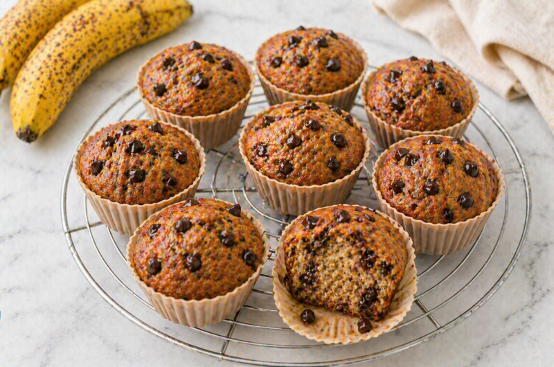 Air Fryer Banana Bread Muffins