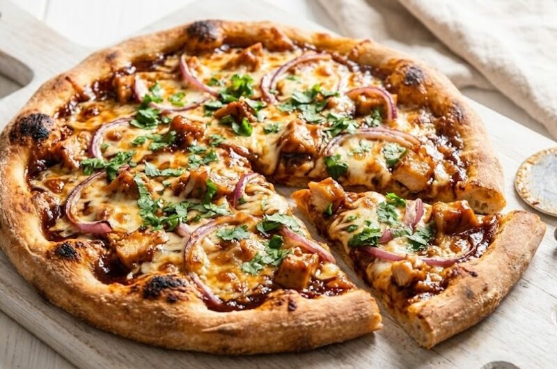 Homemade BBQ Chicken Pizza