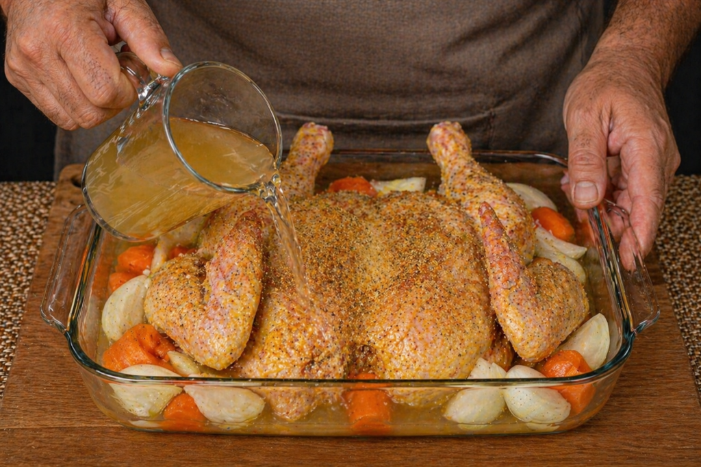 Whole Roasted Chicken with Creamy Mushroom Spinach Spaghetti