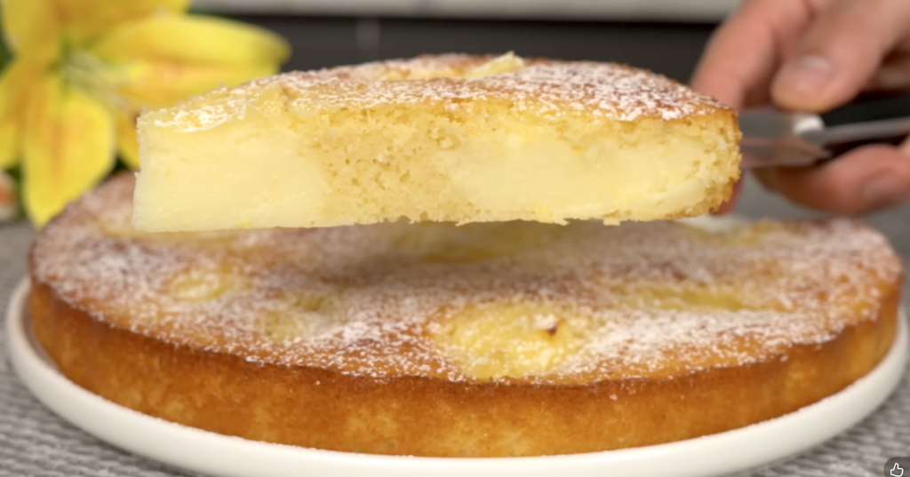 Gooey Lemon Custard Cake