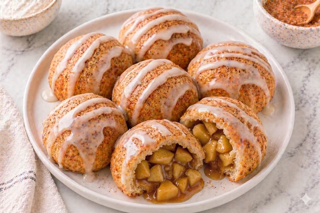 Air Fryer Cinnamon Roll Apple Pie Bombs